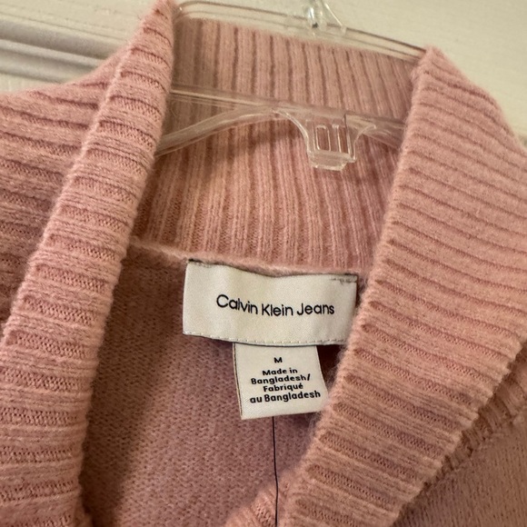Calvin Klein Jeans Soft Pink Cowl Neck Sweater - Picture 3 of 4